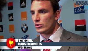XV DE FRANCE 6 Nations apres match Machenaud-Bastareaud-Picamoles
