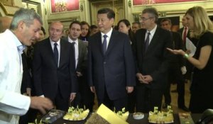Vin et fromage français pour la première visite de Xi Jinping en France