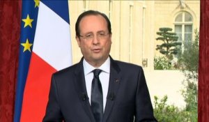 Revoir l'allocution télévisée de Hollande en intégralité