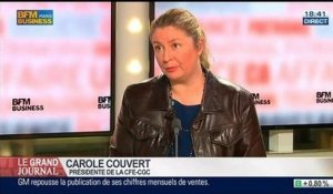 Carole Couvert, présidente de la CFE-CGC, dans Le Grand Journal - 01/04 3/4