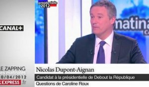 Dupont-Aignan: "Mais pourquoi uniquement Sarkozy et Hollande?"