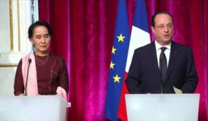Aung San Suu Kyi demande à Hollande de la soutenir