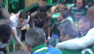 La joie des Verts après ASSE 2-0 Montpellier