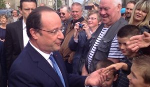 François Hollande à Trévières