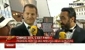Des intermittents perturbent le direct d'itélé à Cannes