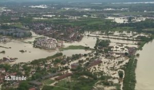 Les inondations des Balkans vues du ciel