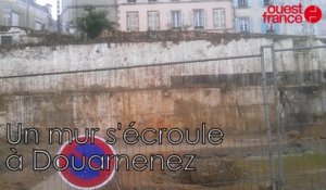 Mur écroulé à Douarnenez