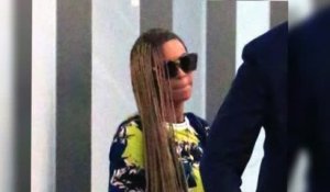 Beyoncé a de longs cheveux tressés pendant une balade avec Jay Z