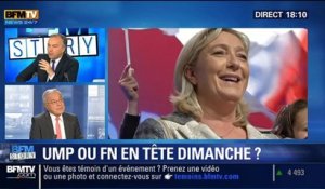 BFM Story: Européennes: Touché par différents scandales, l'UMP pourra-t-il battre le FN ce dimanche ? - 23/05