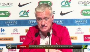 Deschamps commente le forfait de Franck Ribéry et Clément Grenier