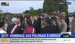BFM Story: D-Day: François Hollande rend hommage aux Polonais à Urville - 06/06