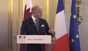 Discours de Laurent Fabius au forum d'affaires franco-qatarien (24 juin 2014)