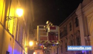 Incendie dans les cuisines  d'un restaurant du vieux Nice