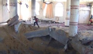Bande de Gaza, une mosquée bombardée