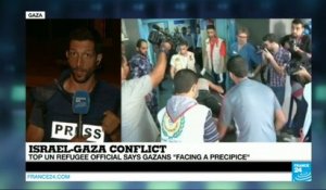 Une roquette tirée par des militants palestiniens en direct derrière notre envoyé spécial