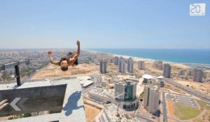 Frôler la mort avec un "back flip" en haut d'un building