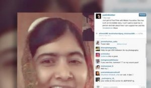 Justin Bieber sur Facetime avec Malala Yousafzai