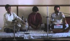 Tabla player with Harmonium player on the occasion of Mother's birthday