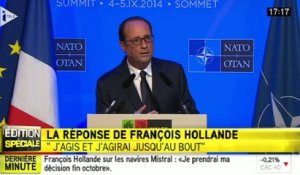 Hollande : "La fonction présidentielle doit être respectée"