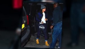 Rihanna s'emmitoufle pour une nuit de travail en studio