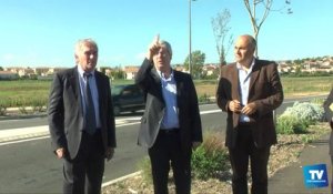 Le Président de Carcassonne Agglo en visite avec les élus de la ville sur les voiries de l'hôpital et au Païcherou.