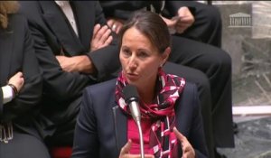 Ségolène Royal répond à une question au Gouvernement de Denis Baupin au sujet de la feuille de route du projet de loi sur la transition énergétique