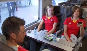 L'équipe olympique belge arrive à Londres