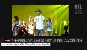 Pharrell Williams fait chanter la Marseillaise a cappella au Zénith
