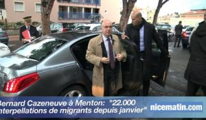 Bernard Cazeneuve à Menton: "22.000 interpellations de migrants depuis janvier"