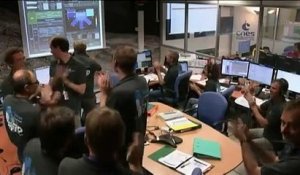 Scientifiques et responsables de l'ESA, heureux après atterrissage du robot Philae
