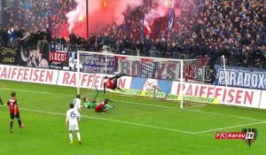 FC Aarau Teamwork after Penalty