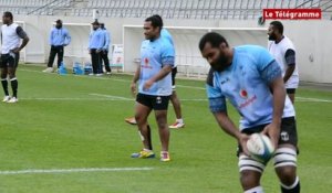 Vannes. Rugby : l'entraînement du capitaine  avec les Fidjiens