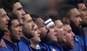 L'entrée des joueurs et les hymnes de France-Argentine