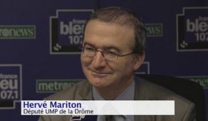 "A l'UMP il faut trouver d'autres manières de s'exprimer que de siffler" Hervé Mariton invité politique de France Bleu 107.1