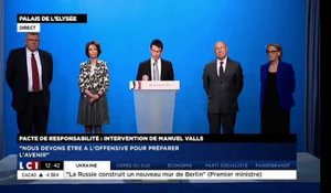 Intervention de Manuel Valls sur le pacte de responsabilité