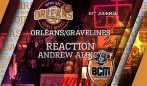 Réaction d'Andrew Albicy - J10 - Orléans reçoit le BCM Gravelines