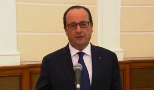 François Hollande suite à son entretien avec Vladimir Poutine: "Nous devons utiliser tous les instruments pour sortir de cette crise"