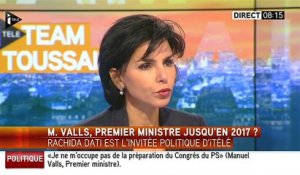 Un Manuel Valls "pathétique", juge Rachida Dati