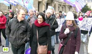 Manifestation de l'Université dans les rues de Strasbourg