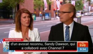 A Sydney, une journaliste craque en direct