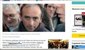Chroniques : Propos sur les musulmans de France : Eric Zemmour scandalise la Toile