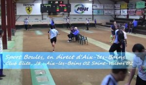 Premier tour, tir rapide en double, Aix-les-Bains contre Saint-Vulbas, Sport Boules, J8 Elite 2014 2015