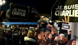 Plus de 100.000 personnes rassemblées en hommage aux victimes de Charlie Hebdo