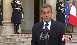 Nicolas Sarkozy reçu à l'Elysée pour "montrer un front uni"
