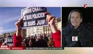 Marche républicaine : plus de 60 000 personnes mobilisées à Marseille