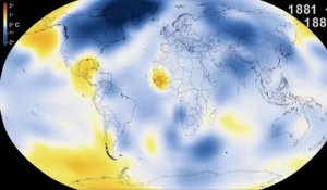 Un siècle de réchauffement climatique en 30 secondes