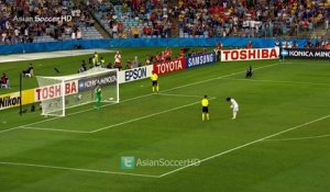 Omar Abdulrahman marque sur Panenka lors de la séance de tirs au but face au Japon