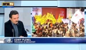 Grèce: "La victoire de Syriza ouvrirait le débat en Europe", estime Edwy Plenel