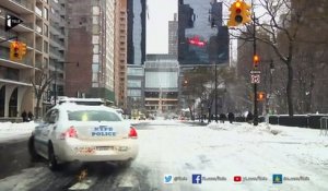 New York sous la neige mais épargnée par la tempête