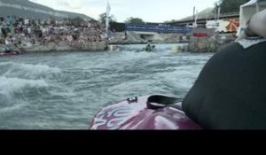 Le deuxième run des cinq finalistes de la coupe du monde de kayak
